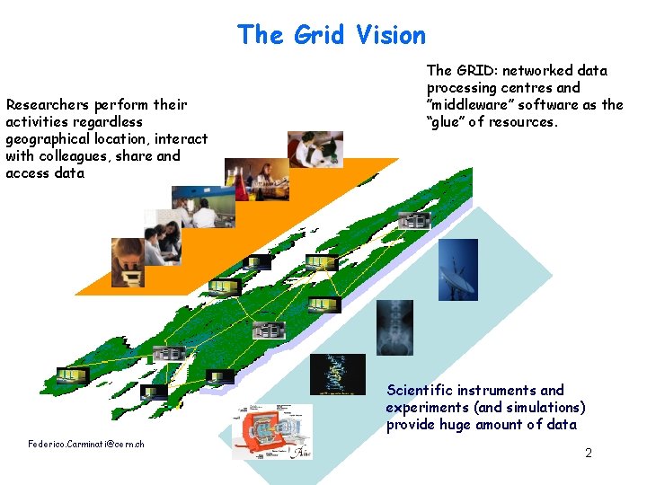 The Grid Vision Researchers perform their activities regardless geographical location, interact with colleagues, share