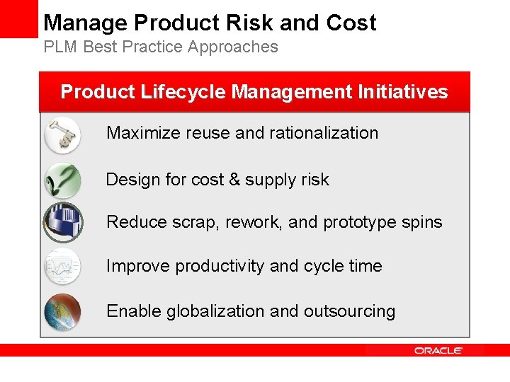 Manage Product Risk and Cost PLM Best Practice Approaches Product Lifecycle Management Initiatives Maximize