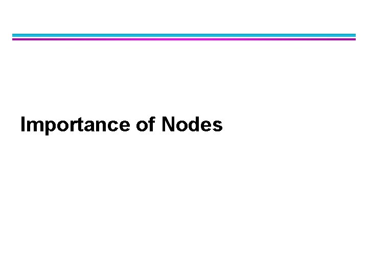 Importance of Nodes 