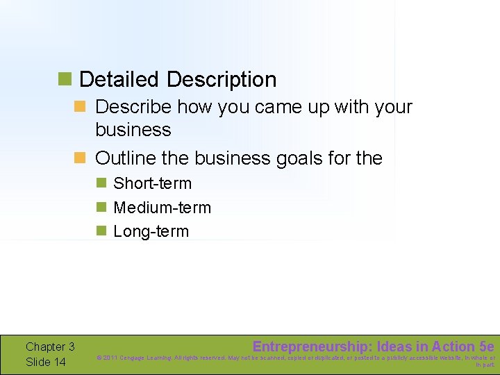 n Detailed Description n Describe how you came up with your business n Outline