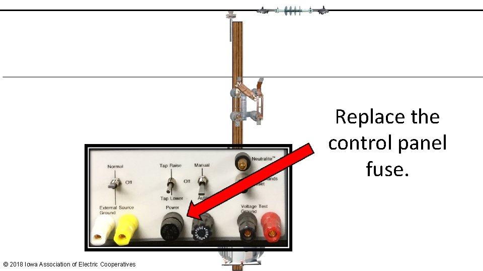 Replace the control panel fuse. © 2018 Iowa Association of Electric Cooperatives 