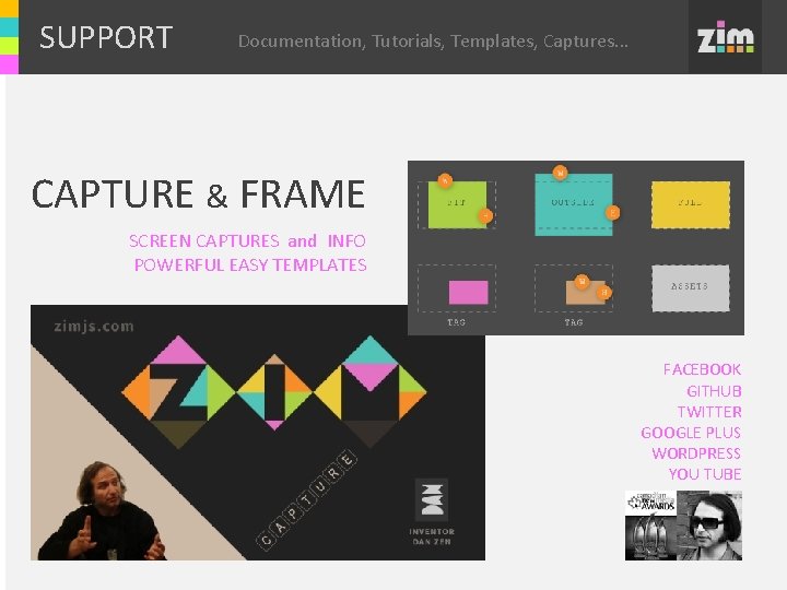 SUPPORT Documentation, Tutorials, Templates, Captures. . . CAPTURE & FRAME SCREEN CAPTURES and INFO