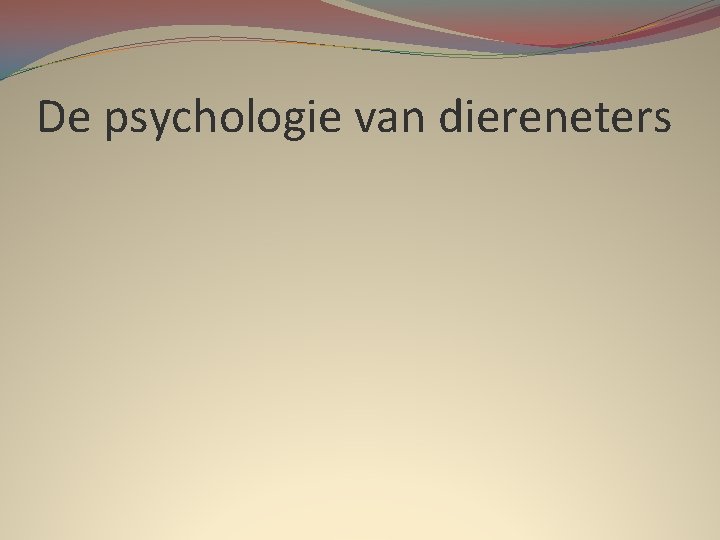 De psychologie van diereneters 