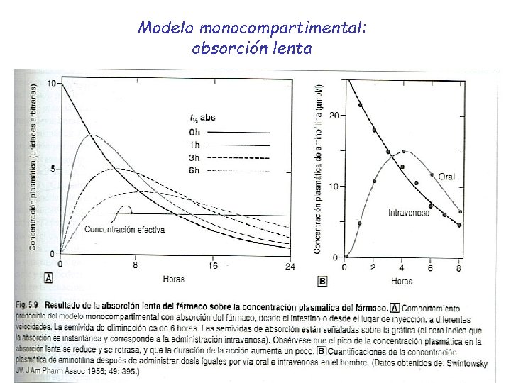 Modelo monocompartimental: absorción lenta 