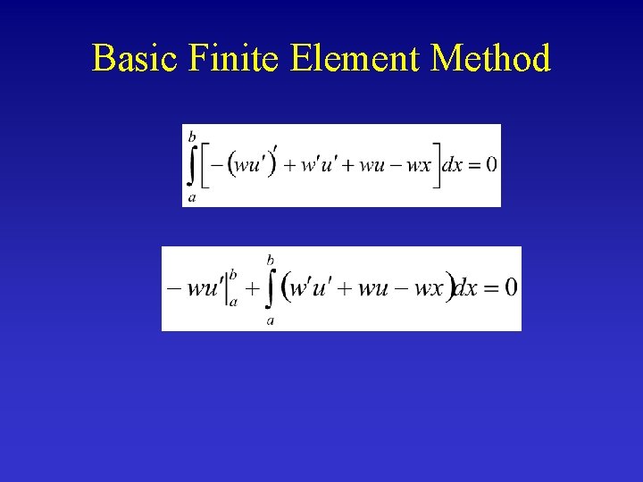 Basic Finite Element Method 