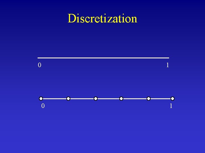 Discretization 0 1 