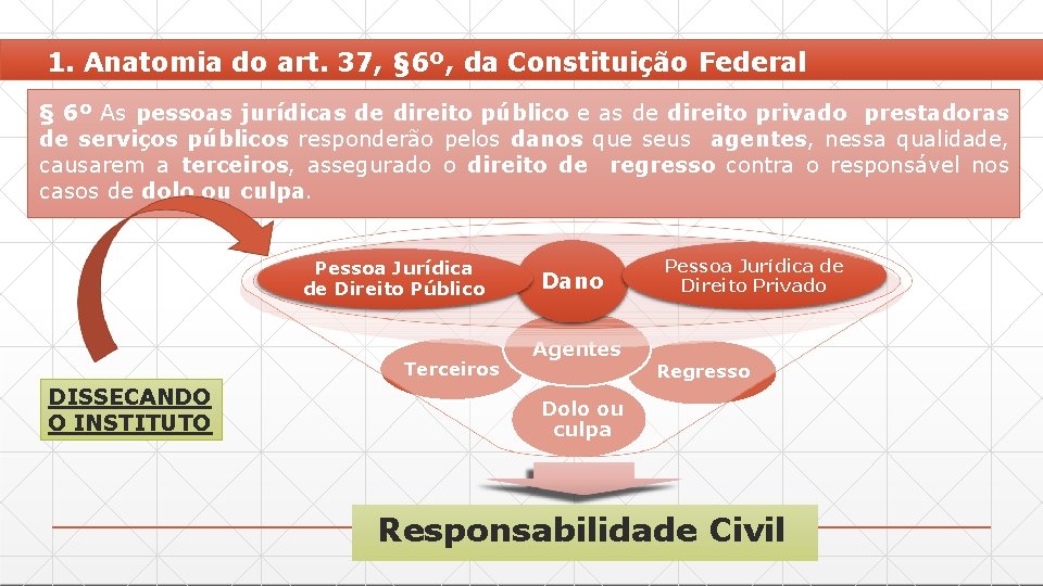 1. Anatomia do art. 37, § 6º, da Constituição Federal § 6º As pessoas