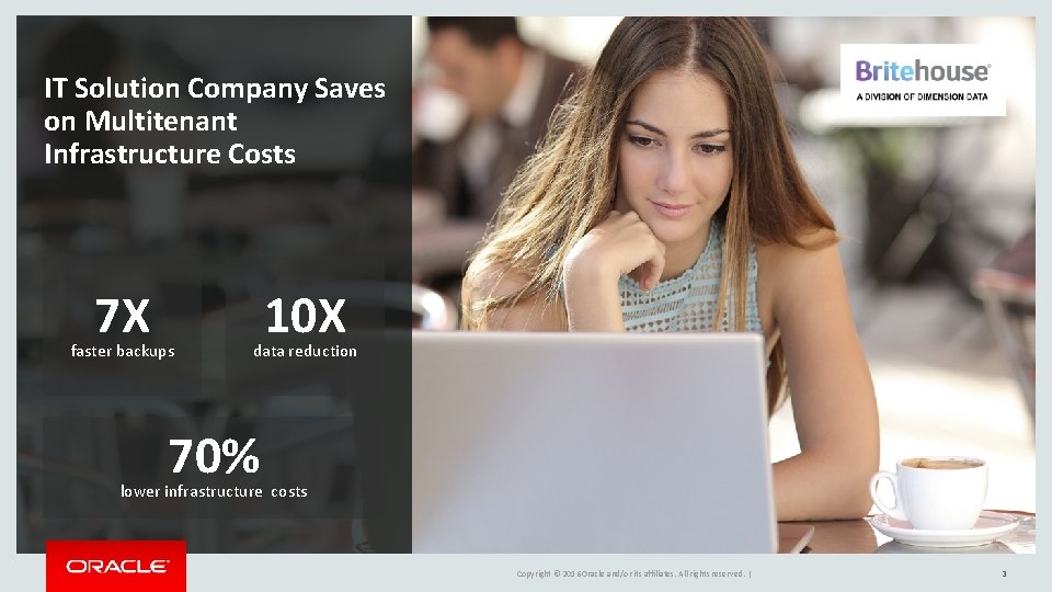 IT Solution Company Saves on Multitenant Infrastructure Costs 7 X faster backups 10 X