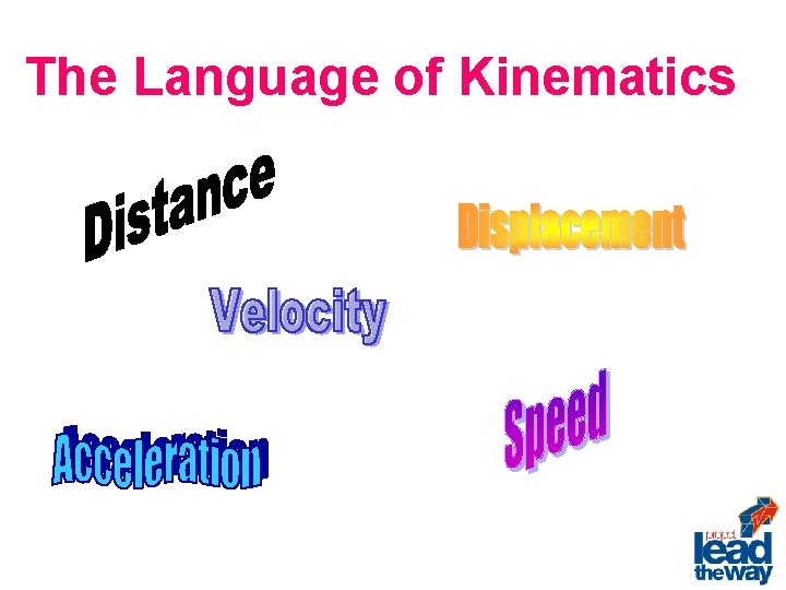 The Language of Kinematics 