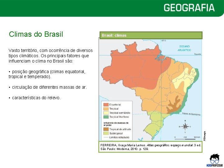 Climas do Brasil: climas Vasto território, com ocorrência de diversos tipos climáticos. Os principais