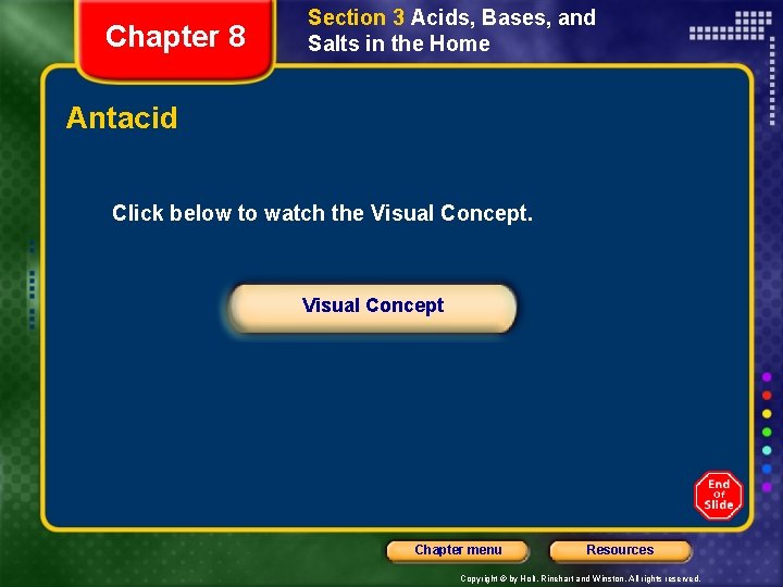 Chapter 8 Section 3 Acids Bases and Salts
