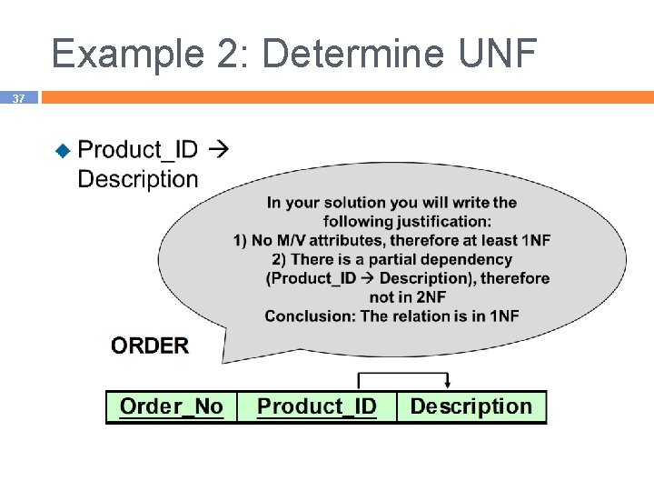 Example 2: Determine UNF 37 