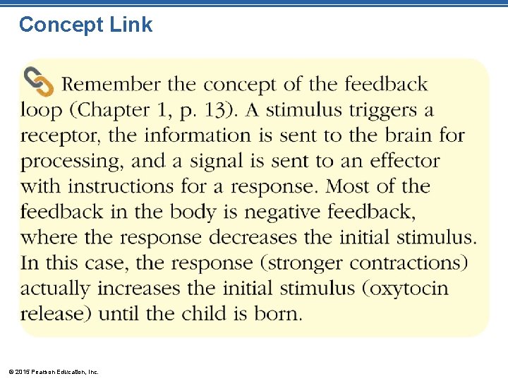 Concept Link © 2015 Pearson Education, Inc. 