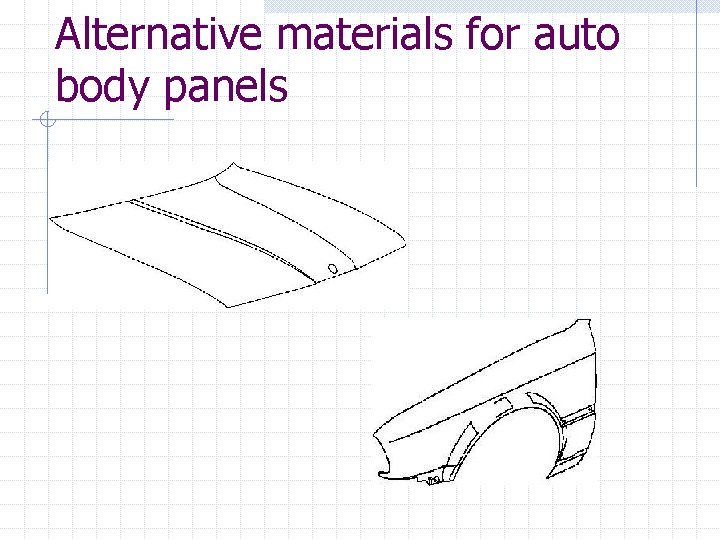 Alternative materials for auto body panels Alternative materials for auto body panels