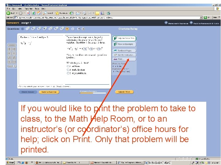 If you would like to print the problem to take to class, to the