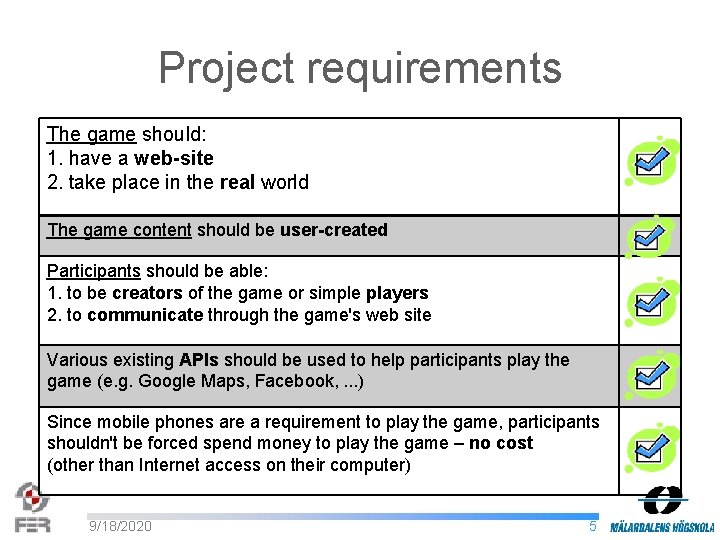 Project requirements The game should: 1. have a web-site 2. take place in the