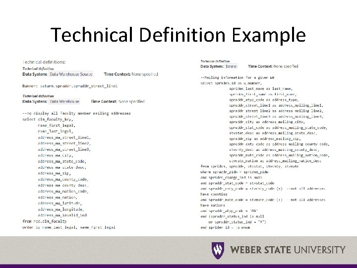 Technical Definition Example 