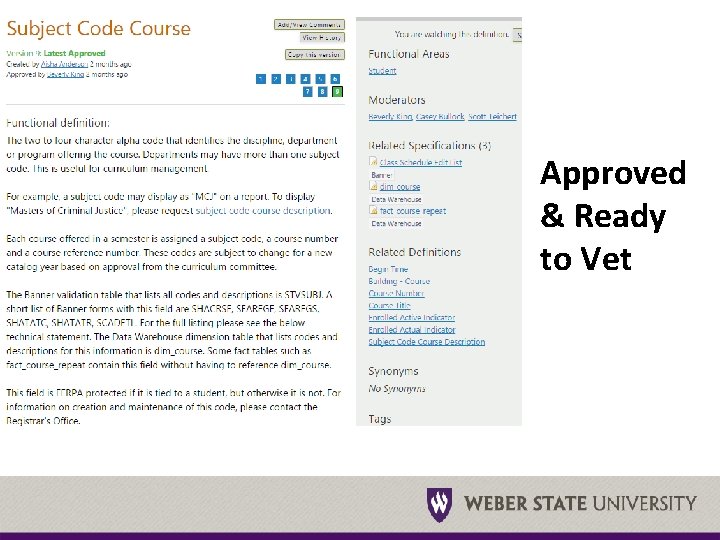 Approved & Ready to Vet 