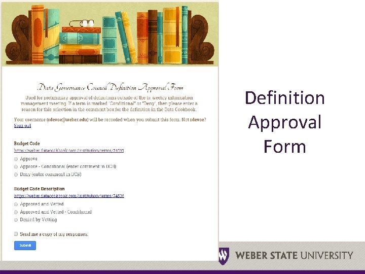 Definition Approval Form 