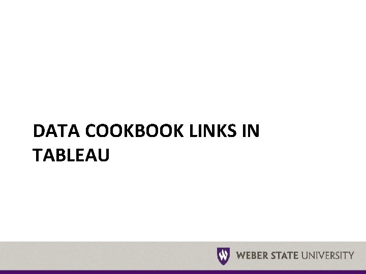 DATA COOKBOOK LINKS IN TABLEAU 