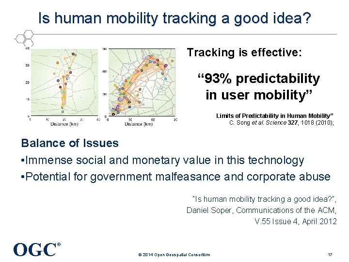 Is human mobility tracking a good idea? Tracking is effective: “ 93% predictability in