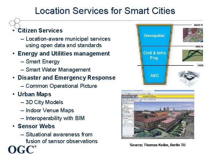 Location Services for Smart Cities • Citizen Services – Location-aware municipal services using open