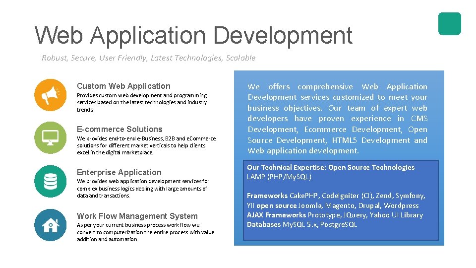 Web Application Development Robust, Secure, User Friendly, Latest Technologies, Scalable Custom Web Application Provides