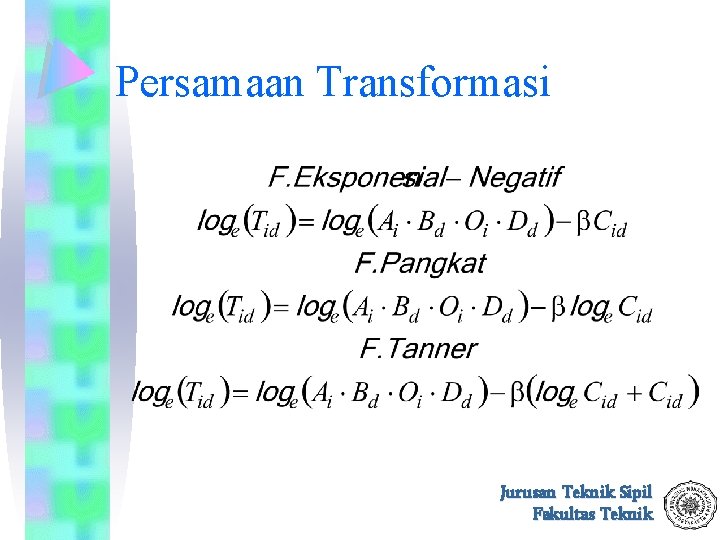 Persamaan Transformasi Jurusan Teknik Sipil Fakultas Teknik 