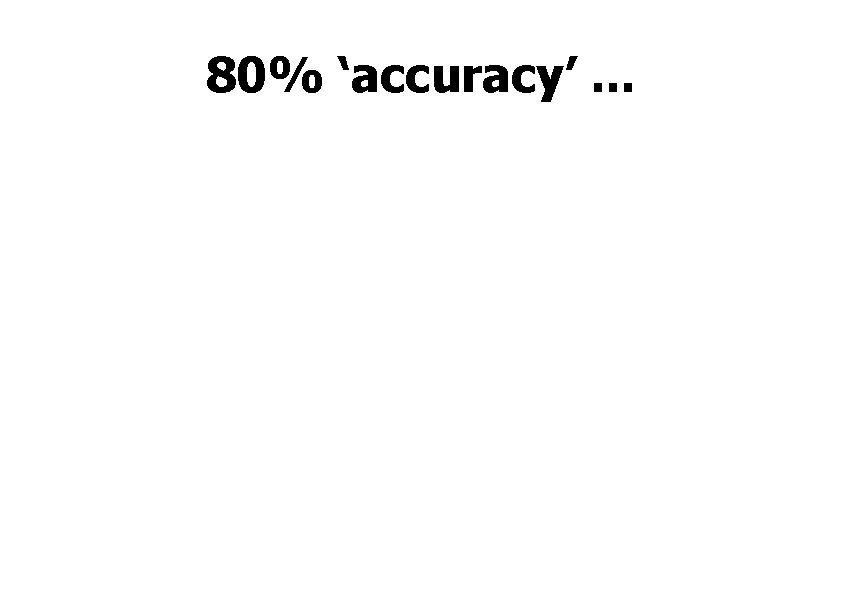 80% ‘accuracy’. . . 