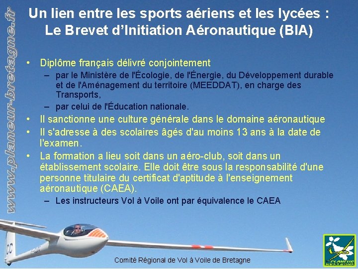 Un lien entre les sports aériens et les lycées : Le Brevet d’Initiation Aéronautique