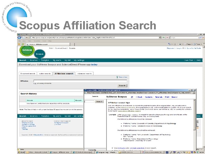 Scopus Affiliation Search 