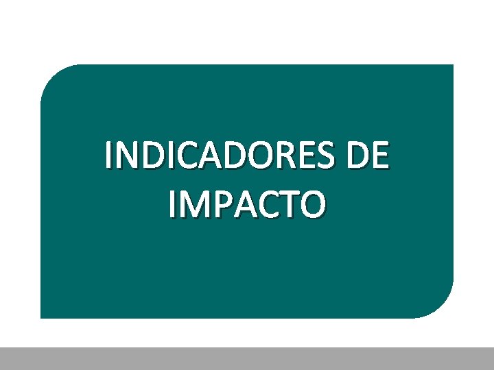 INDICADORES DE IMPACTO 