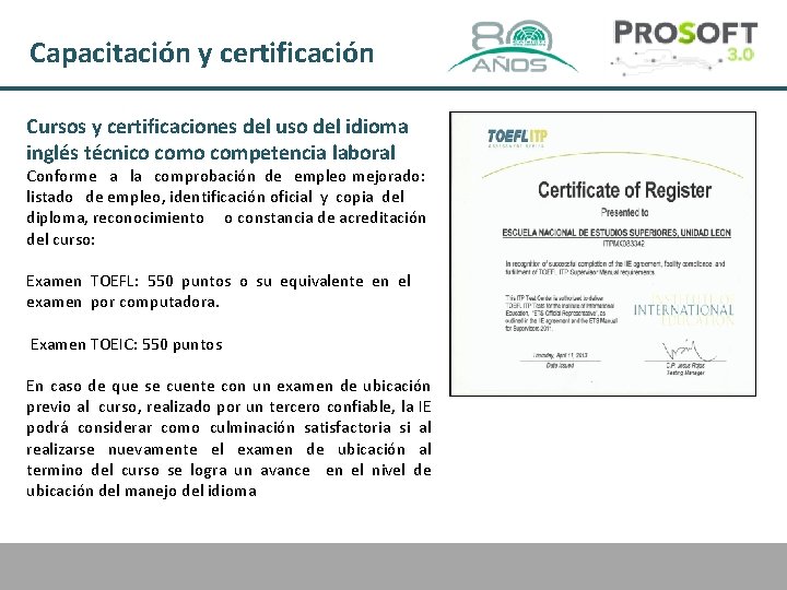 Capacitación y certificación Cursos y certificaciones del uso del idioma inglés técnico competencia laboral