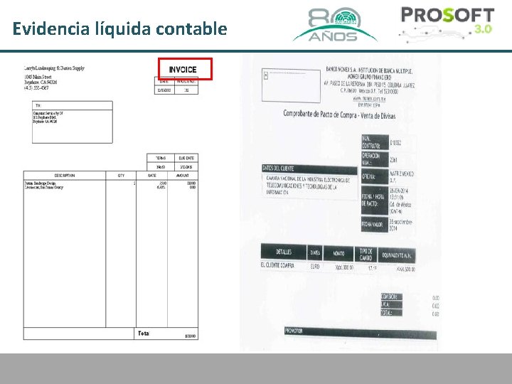 Evidencia líquida contable 