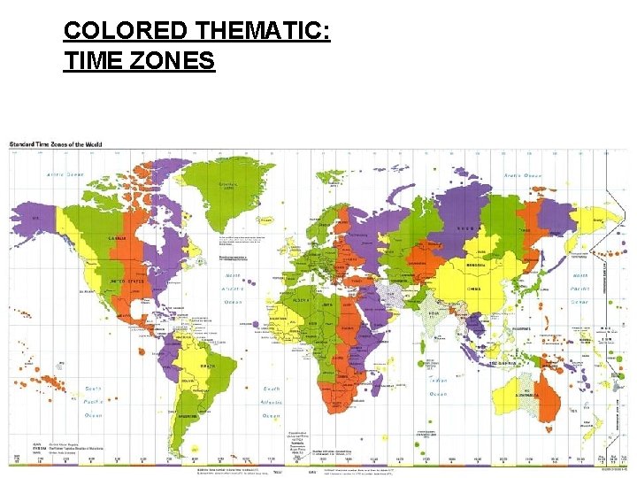 COLORED THEMATIC: TIME ZONES 