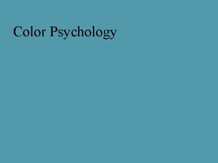 Color Psychology 