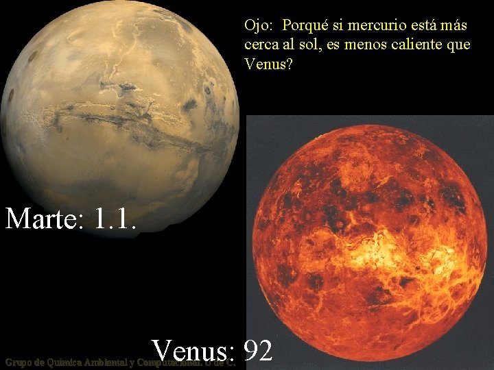 Ojo: Porqué si mercurio está más cerca al sol, es menos caliente que Venus?