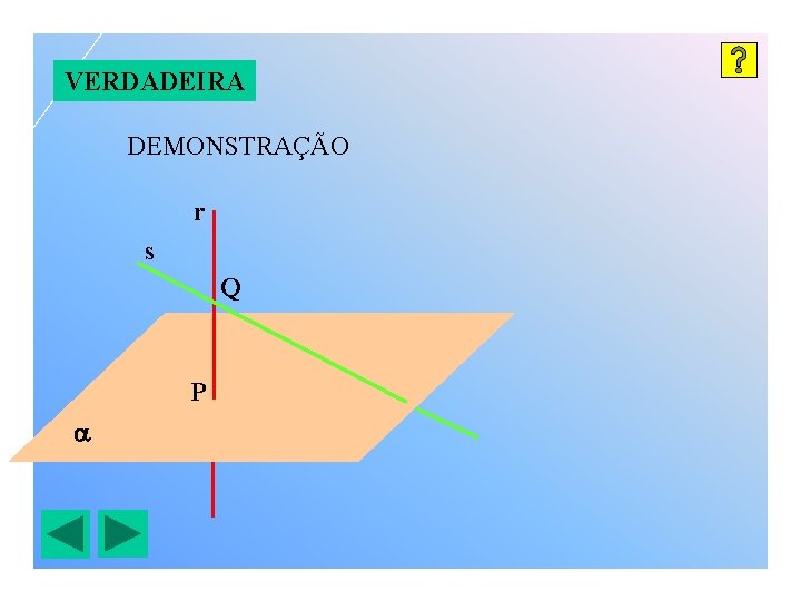 VERDADEIRA DEMONSTRAÇÃO r s Q P 