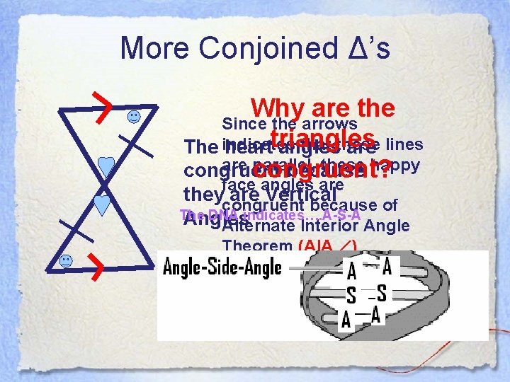 More Conjoined Δ’s Why are the Since the arrows that these The indicates hearttriangles