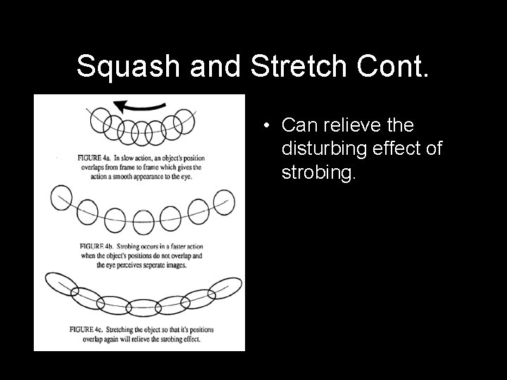 Squash and Stretch Cont. • Can relieve the disturbing effect of strobing. 
