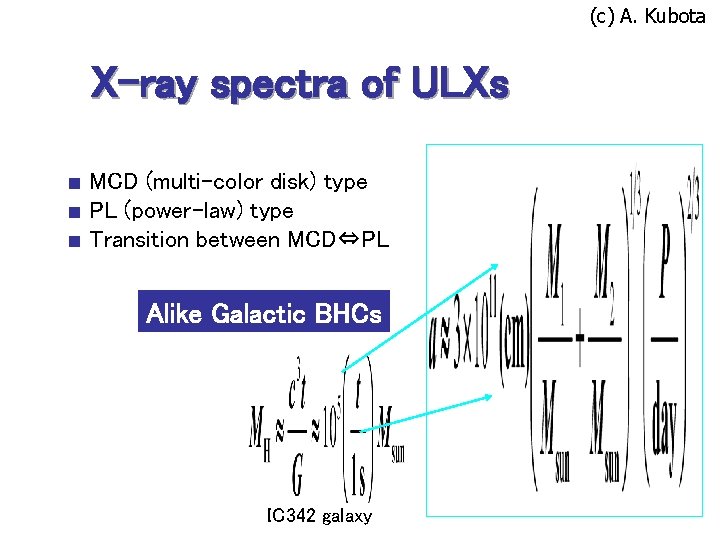 (c) A. Kubota X-ray spectra of ULXs ■ ■ ■ MCD (multi-color disk) type