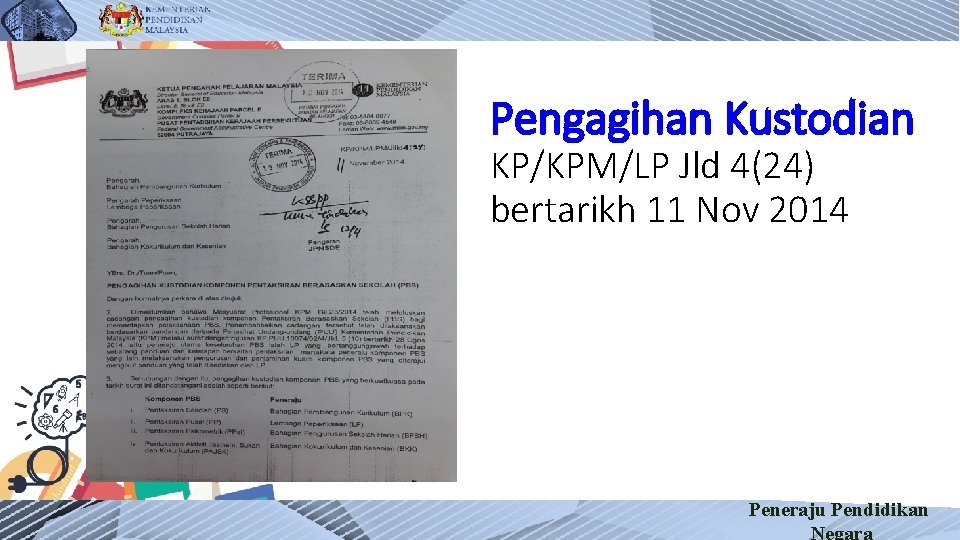 Pengagihan Kustodian KP/KPM/LP Jld 4(24) bertarikh 11 Nov 2014 Peneraju Pendidikan Negara 