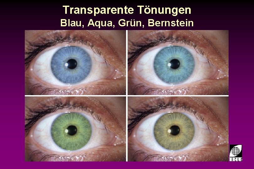 Transparente Tönungen Blau, Aqua, Grün, Bernstein 97711 -18 S. PPT 