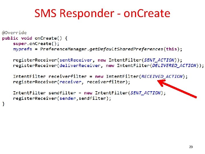 SMS Responder - on. Create 23 