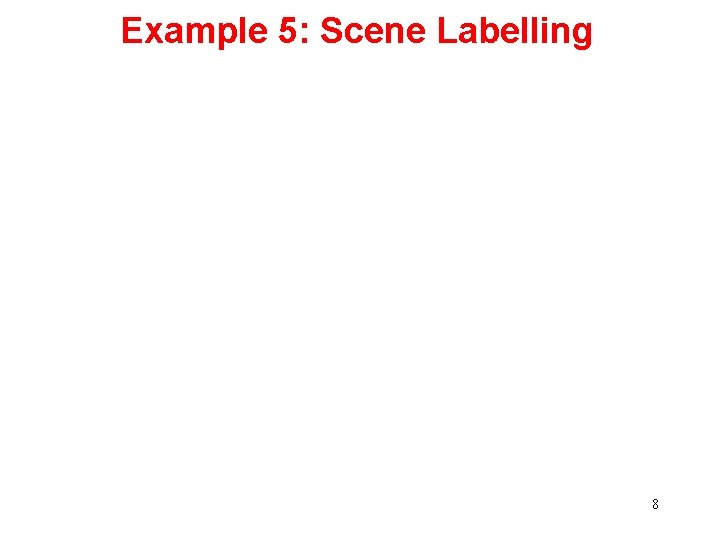 Example 5: Scene Labelling 8 