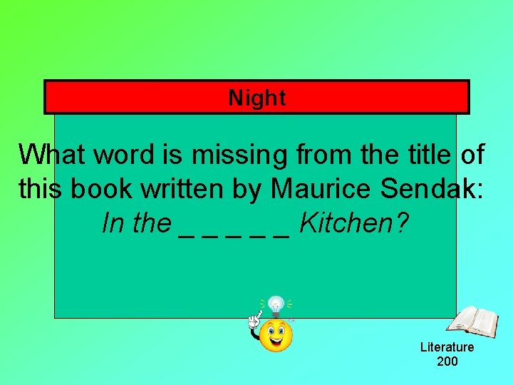 Night What word is missing from the title of this book written by Maurice