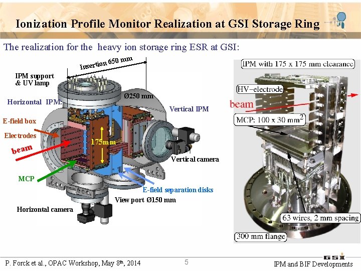 Ionization Profile Monitor Realization at GSI Storage Ring The realization for the heavy ion