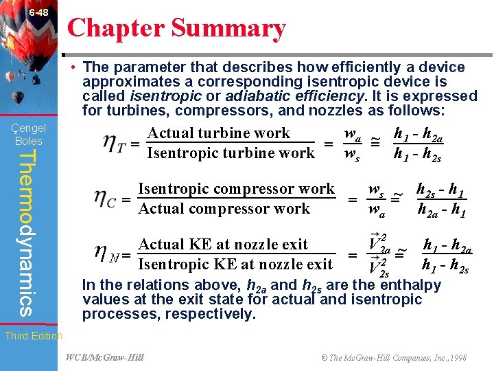 6 -48 Chapter Summary • The parameter that describes how efficiently a device approximates