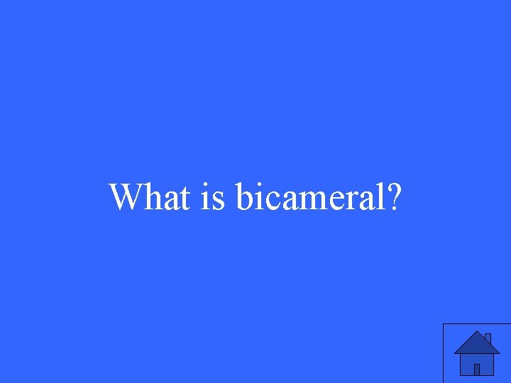 What is bicameral? 