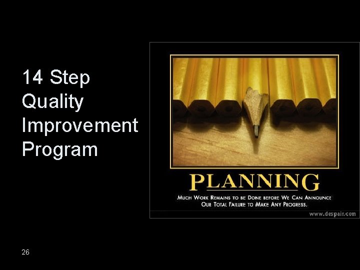 14 Step Quality Improvement Program 26 